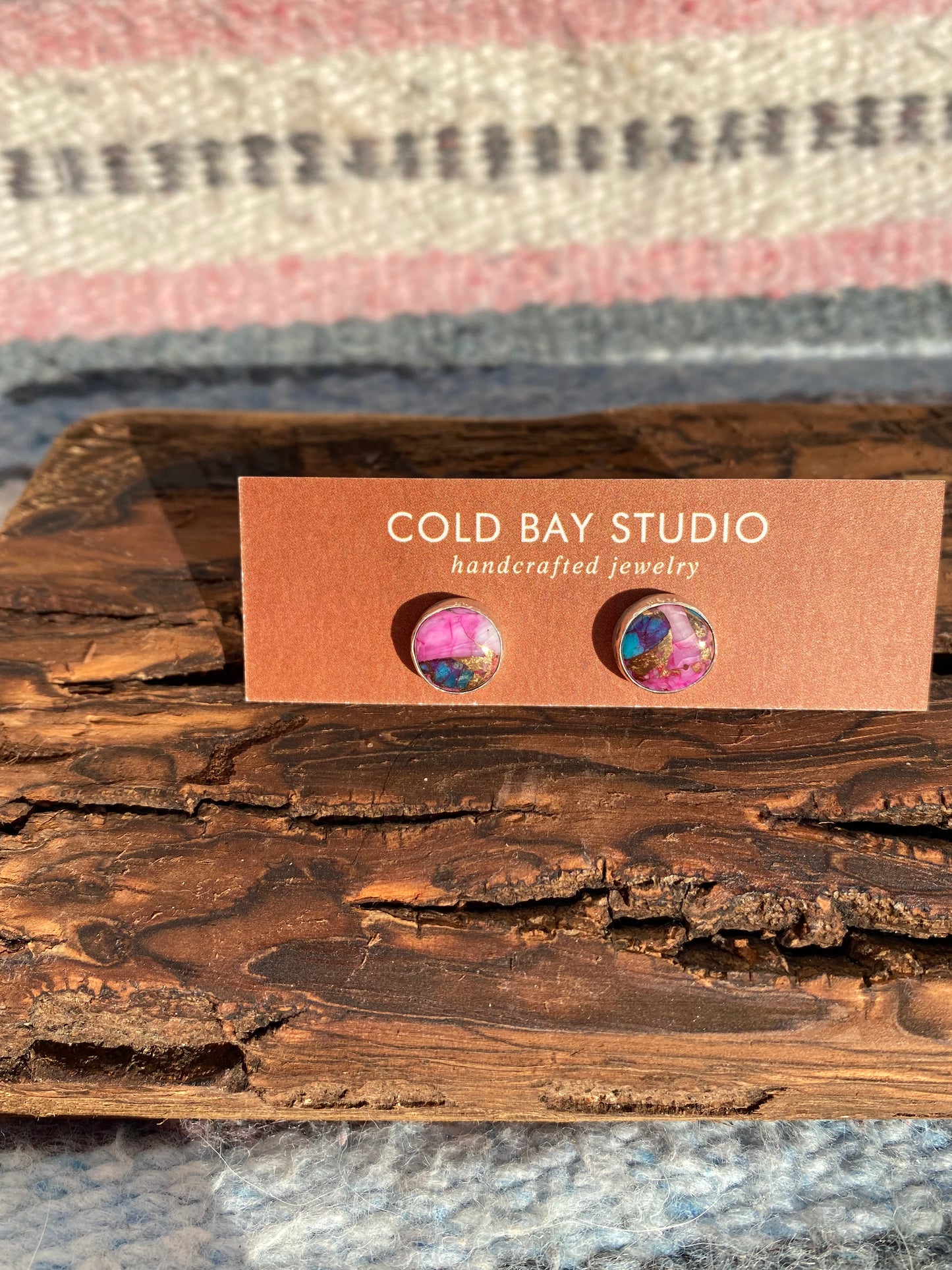 Mohave Magenta Kingman Turquoise Studs