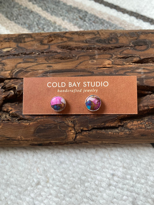 Mohave Magenta Kingman Turquoise Studs