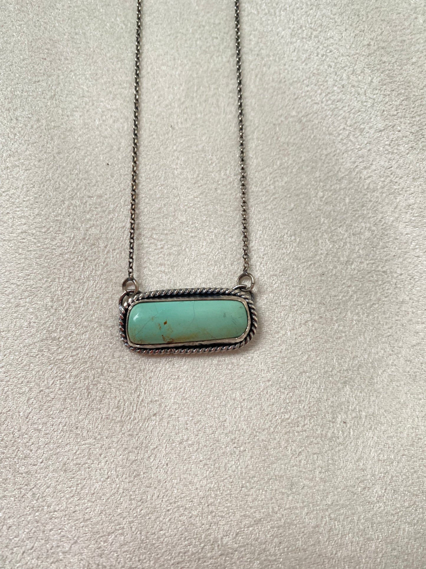 Number 8 Turquoise Bar Necklace