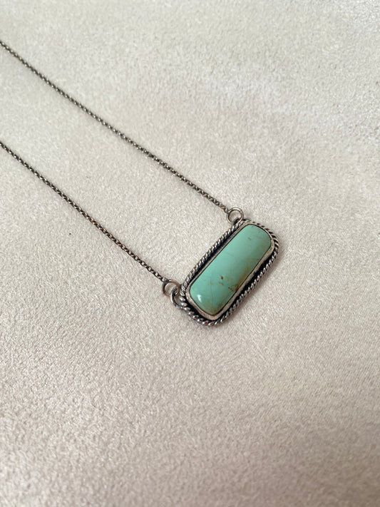 Number 8 Turquoise Bar Necklace